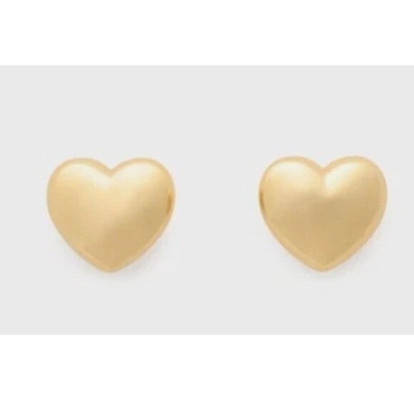 Kate Spade New York HEART YOU Goldtone Heart Mini Stud Earrings NWT - Picture 1 of 4